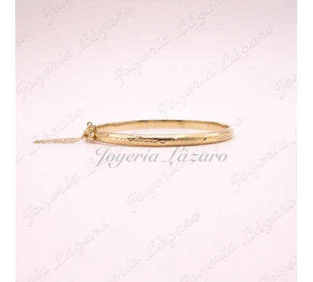 PULSERA 18KTS 1/2 CAÑA ancho 0.6x6.2cm INT.