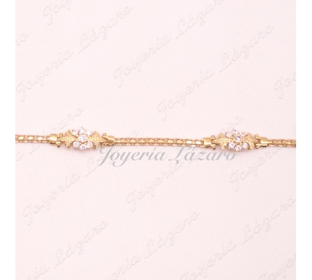 ORO 18 KTS PULSERA 3 ROSETONES