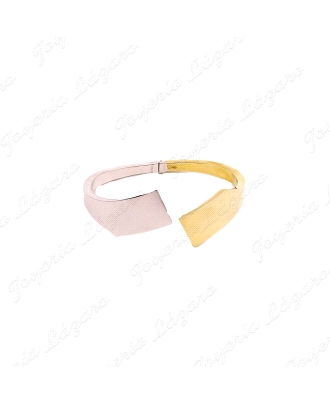 PULSERA 18KT BIC. RIGIDA BISAGRA.65mm INT.