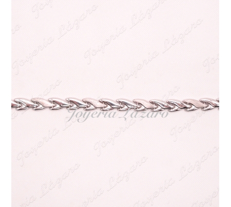 PULSERA 18KTS BL. ESLABONES PIEZAS