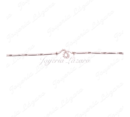 PULSERA 18KTS BL. MANIAS MOTIVO EN CENTRO CON CIRCO