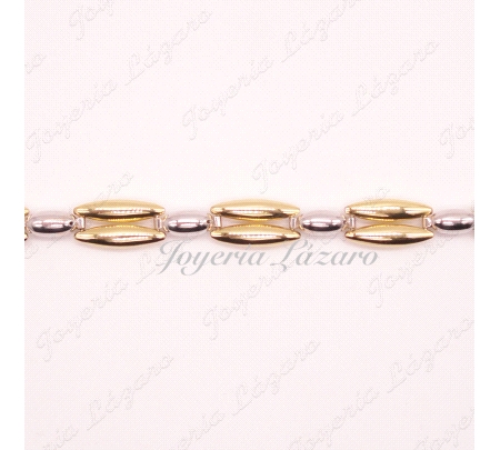 PULSERA SRA.ORO18KTS BICOLOR