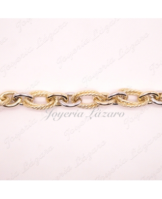 PULSERA ORO18KTS SRA. BICOLOR DISEÑO