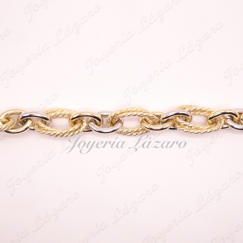 PULSERA ORO18KTS SRA. BICOLOR DISEÑO
