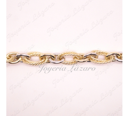 PULSERA ORO18KTS SRA. BICOLOR DISEÑO