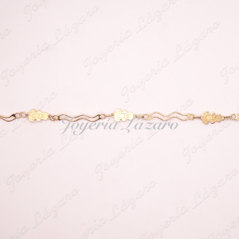 PULSERA ORO 18KTS TRES OSITOS