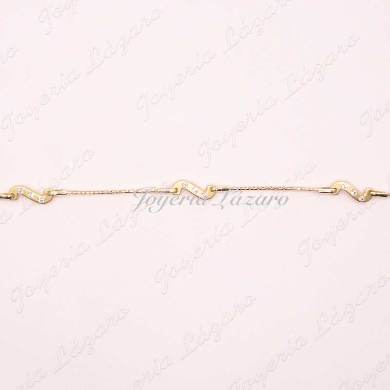 PULSERA ORO18KTS S MATE CON CIRCO