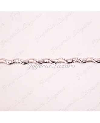 PULSERA SRA.18KTSPIEZAS ESLABONES MATE BRILLO