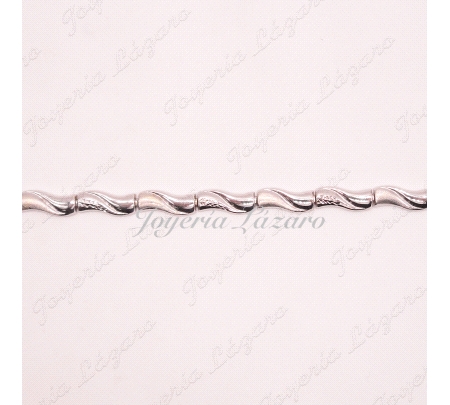 PULSERA SRA.18KTSPIEZAS ESLABONES MATE BRILLO