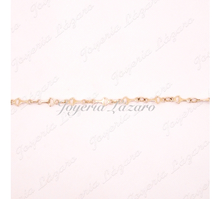 PULSERA ORO 18KTS BOCAOS CABALLO