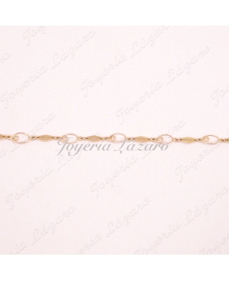 PULSERA ORO  18KTS OVALOS + ROMBOS