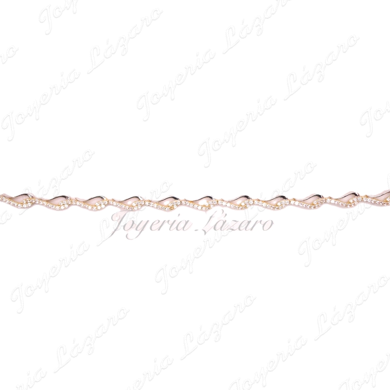 PULSERA SRA.18KTS BICOLOR CIRCO.