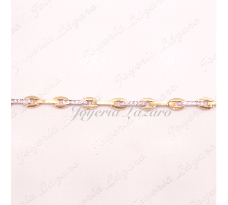 PULSERA SRA.18KTS BICOLOR