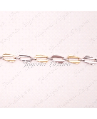 PULSERA SRA. ORO18KTS BICOLOR