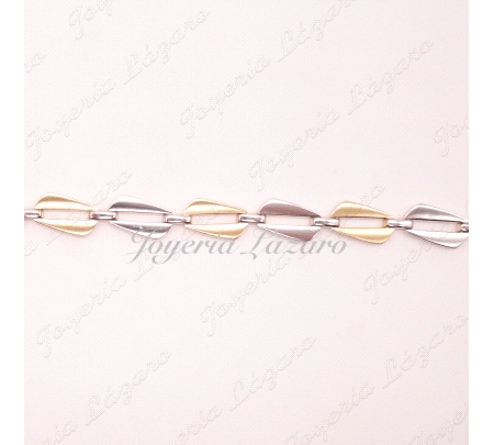 PULSERA SRA. ORO18KTS BICOLOR