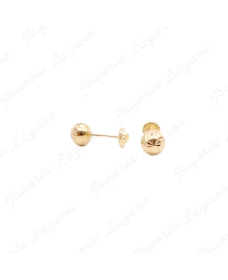 PEND. TORN. ORO 18 KTS BOLA TALLADA 6MM