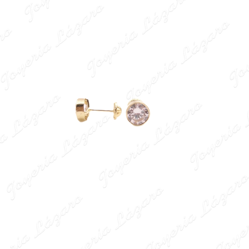PEND. TORN. ORO 18 KTS CIRCONITA CHATON  6MM