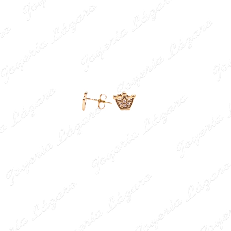 PEND. PRES. ORO 18 KTS CORONA 6X8 CIRCONITAS