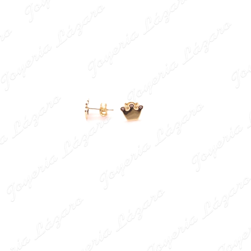 PEND. PRESION ORO 18 KTS CORONA 6X8 LISA BRILLO