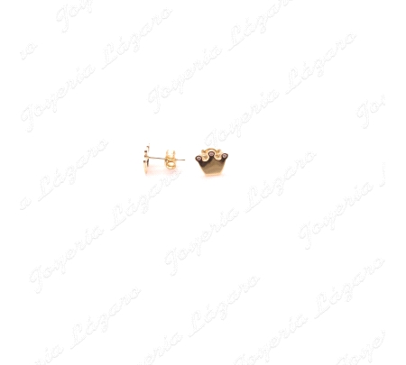 PEND. PRESION ORO 18 KTS CORONA 6X8 LISA BRILLO