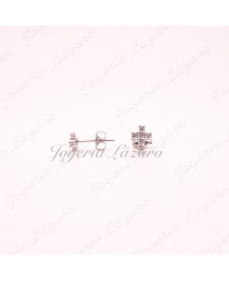 ORO 18 KTS BL. PEND. PRES. CRUZ CIRCO