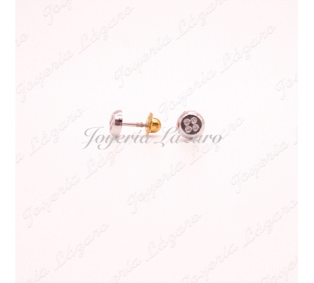 PENDIENTES 18KTS TORN.CUADRADO