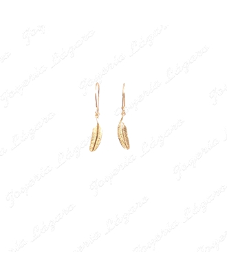 PEND. 18KT PLUMA CIERRE PALO HIPPIE