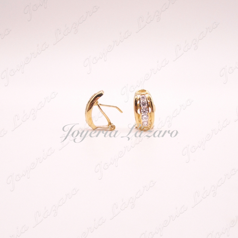 PENDIENTES 18KT OMEGA CIRCO. CARRIL