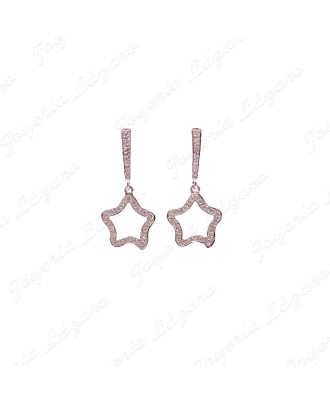 PEND. 18KTS BLANCO ESTRELLA CALADA MICROENGASTE CIRCO.