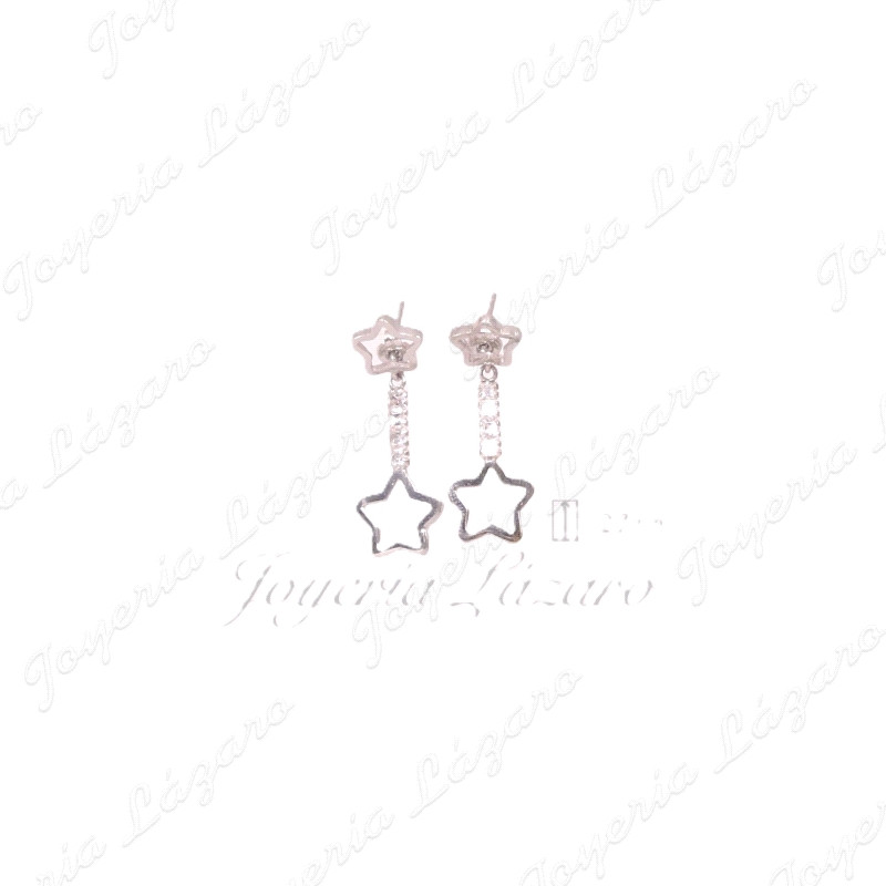 PEND. 18KTS BLANCO ESTRELLITA CALADA LISA