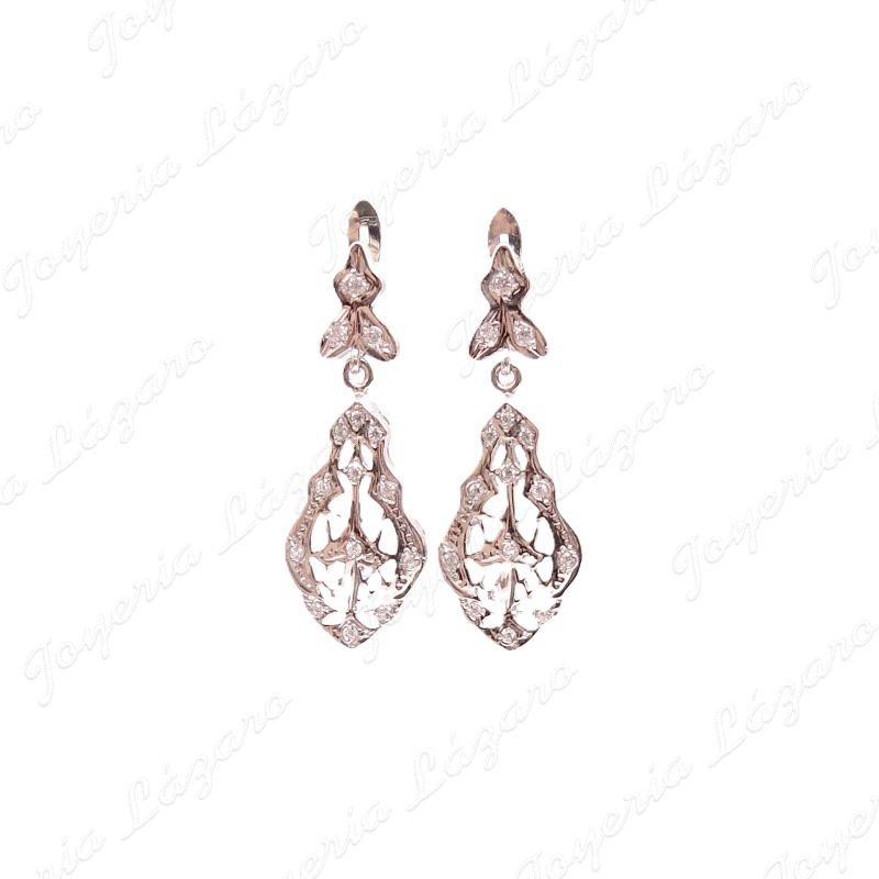 PEND. 18KTS BLANCO LARGO ISABELINO CON MOSCA