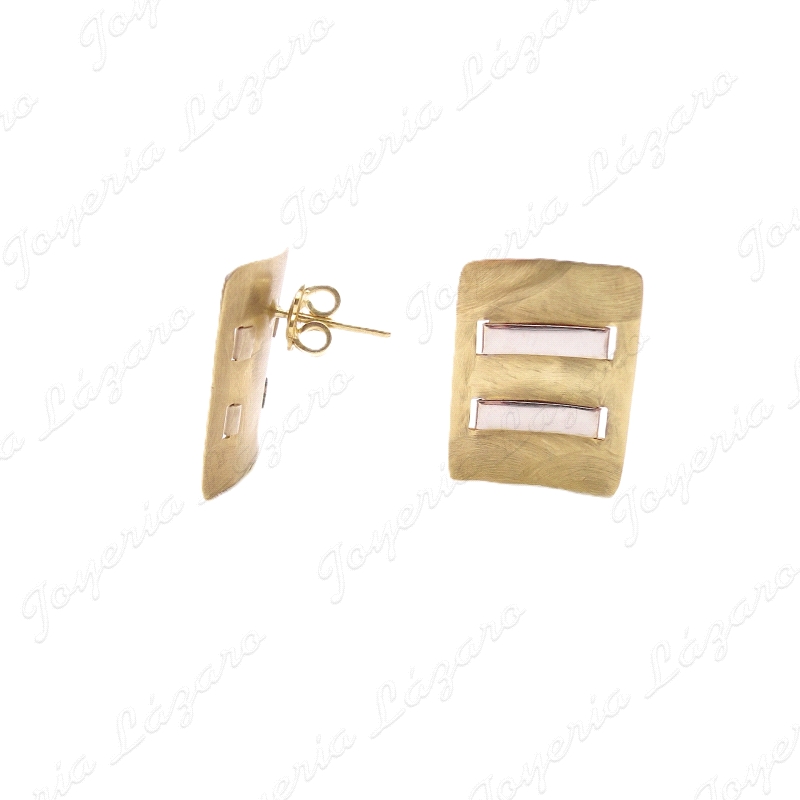 PEND. 18KTS BICOLOR PRES. RECTANGULO