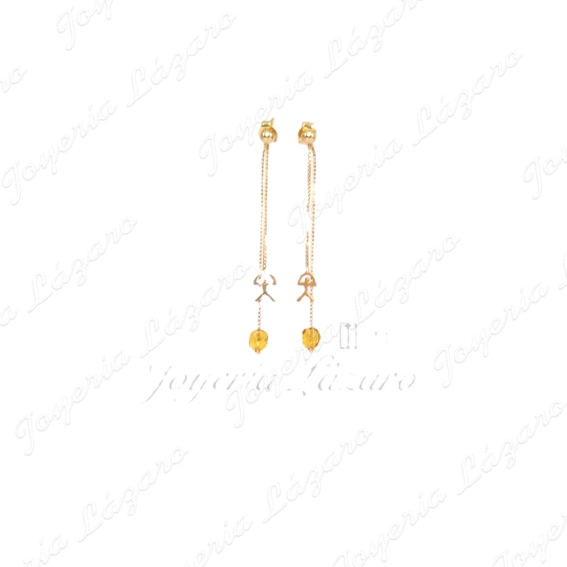 PEND. LARGOS ORO 18 KTS cadenita con indalo