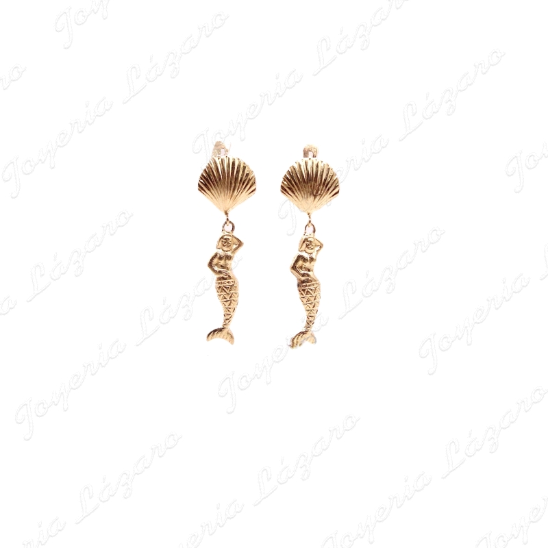 PEND. LARGOS ORO 18 KTS SIRENAS 35MM