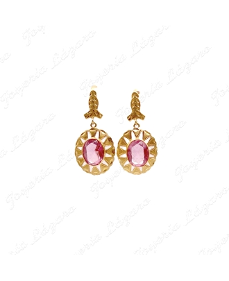 PEND. 18KTS CUBANA ROSA DE FRANCIA CAT. LARGO