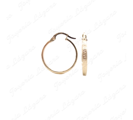 PEND. AROS ORO 18 KTS FINO 2X1-15MM GRECA