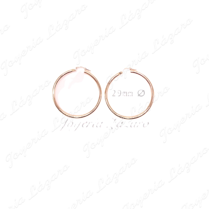 PEND. AROS ORO 18 KTS TUBO LISO 2MM X30 EXT
