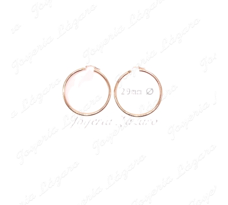PEND. AROS ORO 18 KTS TUBO LISO 2MM X30 EXT