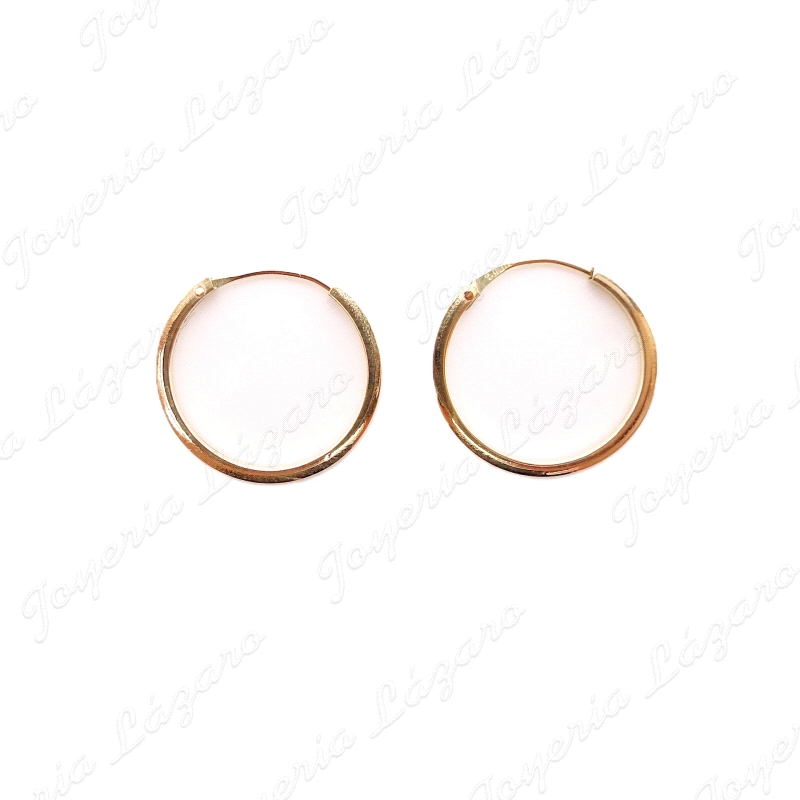 PEND. AROS ORO 18 KTS 1.5MMX25INT TUBO