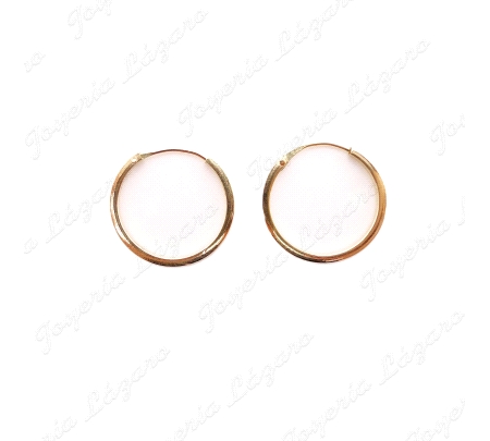 PEND. AROS ORO 18 KTS 1.5MMX25INT TUBO