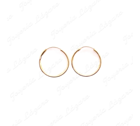 PEND. AROS ORO 18 KTS TABLA 1.5MMX15MM INT.