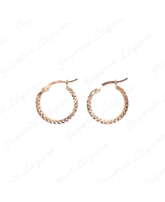 PEND. AROS ORO 18 KTS TABLA FACETADA 18MM EXT.