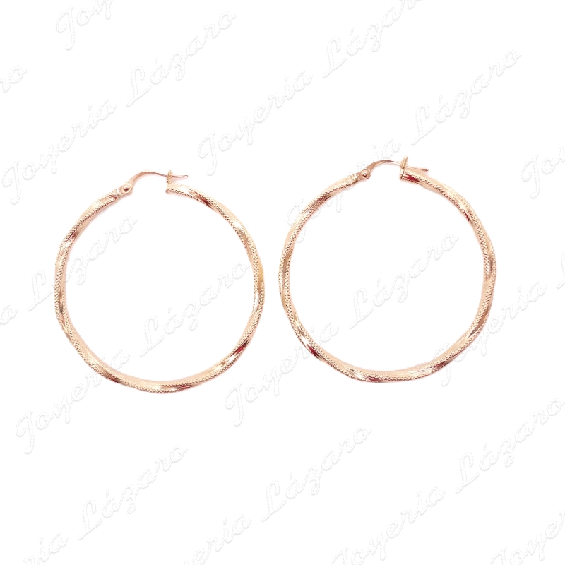 PEND. AROS ORO 18 KTS 2mm RIZO, 34MM