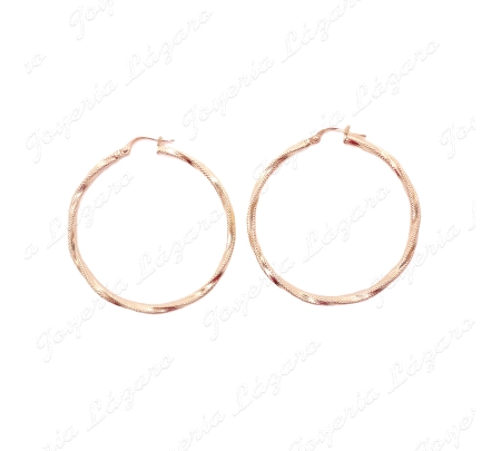 PEND. AROS ORO 18 KTS 2mm RIZO, 34MM