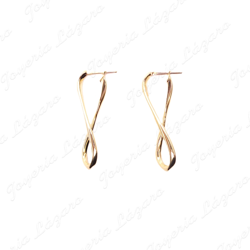 PEND. AROS ORO 18 KTS TUBO 2MM 8 LISOS