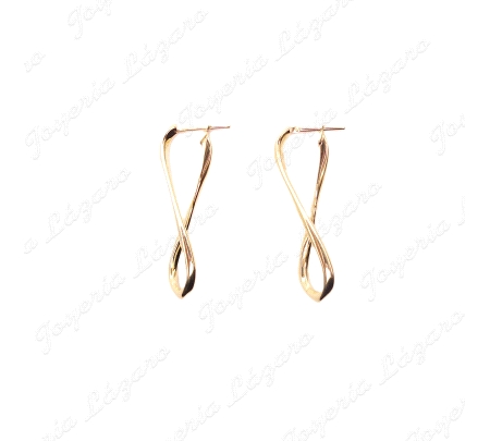 PEND. AROS ORO 18 KTS TUBO 2MM 8 LISOS