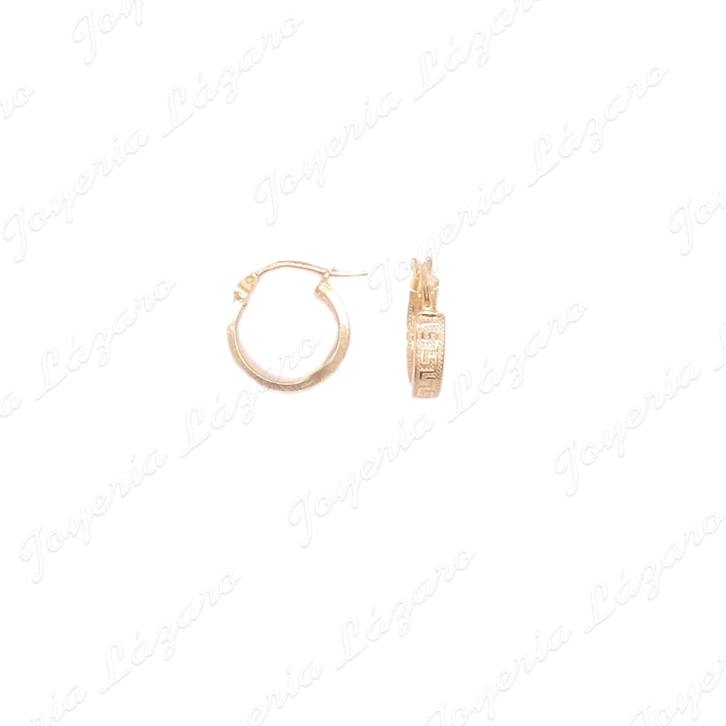 PEND. AROS ORO 18 KTS TABLA 3X8MM INT GRECA