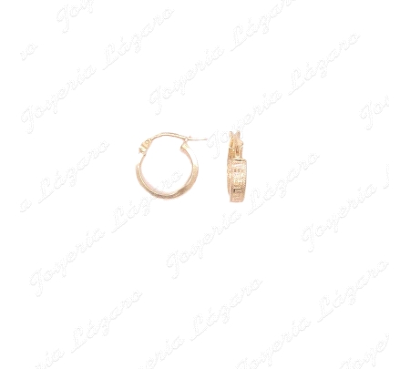 PEND. AROS ORO 18 KTS TABLA 3X8MM INT GRECA
