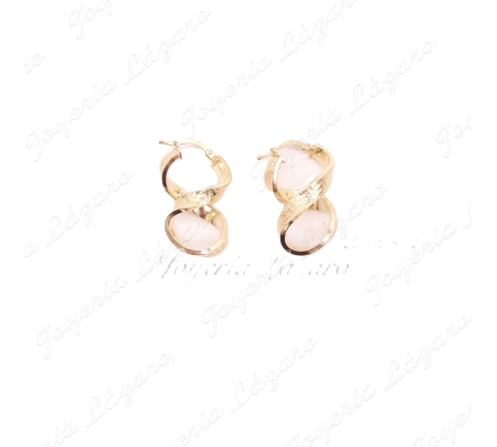 PEND. AROS ORO 18 KTS OCHO GRECA 4MMX25