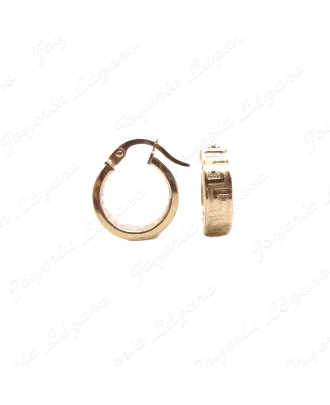 PEND. AROS ORO 18 KTS TABLA GRECA 10X4MM INT